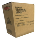 Rapid Antistatic Wipes (45 per Box) - 32cm x 40cm Lint-Free Surface Prep Cloths