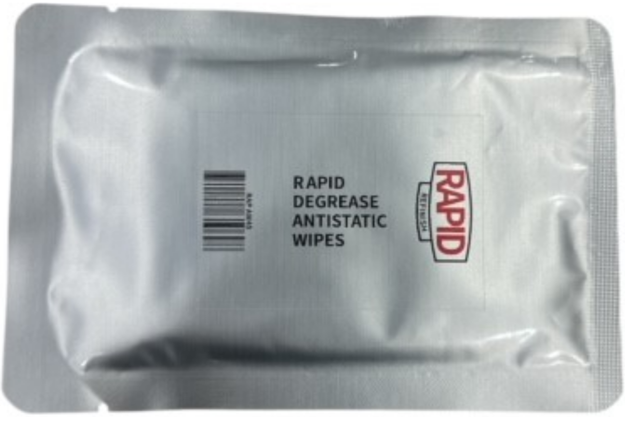 Rapid Antistatic Wipes (45 per Box) - 32cm x 40cm Lint-Free Surface Prep Cloths