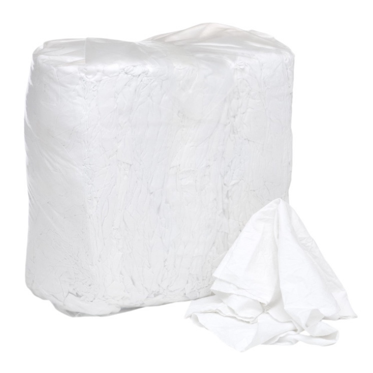 White Cotton Rags | White T Shirt material Rags| 10kg Bag